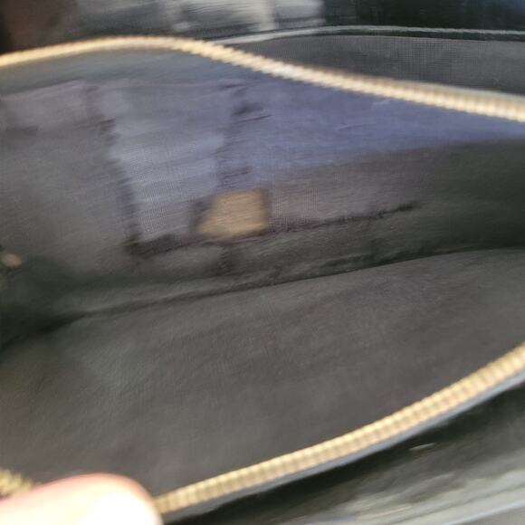 Celine Vintage Trifold Leather Large Wallet Macadam Brown Black Long Logo Design - Picture 7 of 14